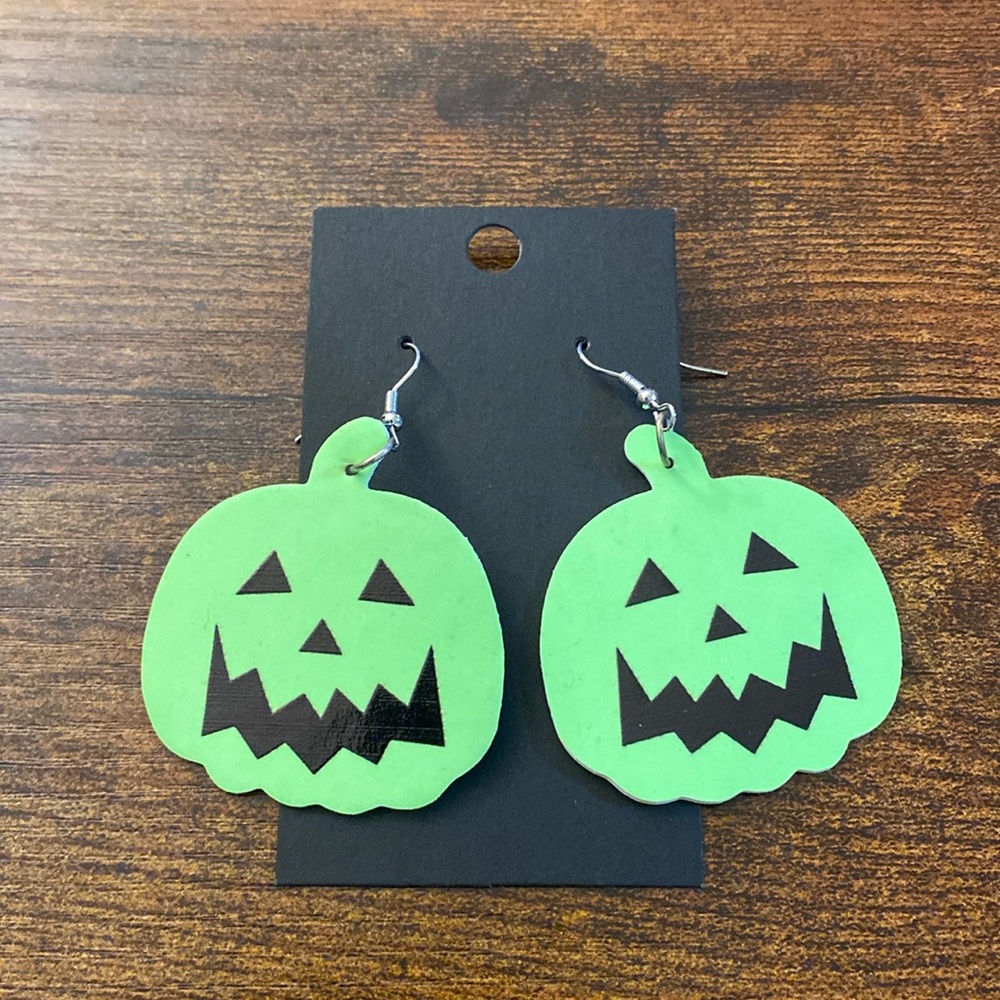 Jack-o’-lantern Glow in the Dark Dangle Earrings